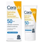 CeraVe Hydrating Mineral Sunscreen Face Lotion SPF 50.